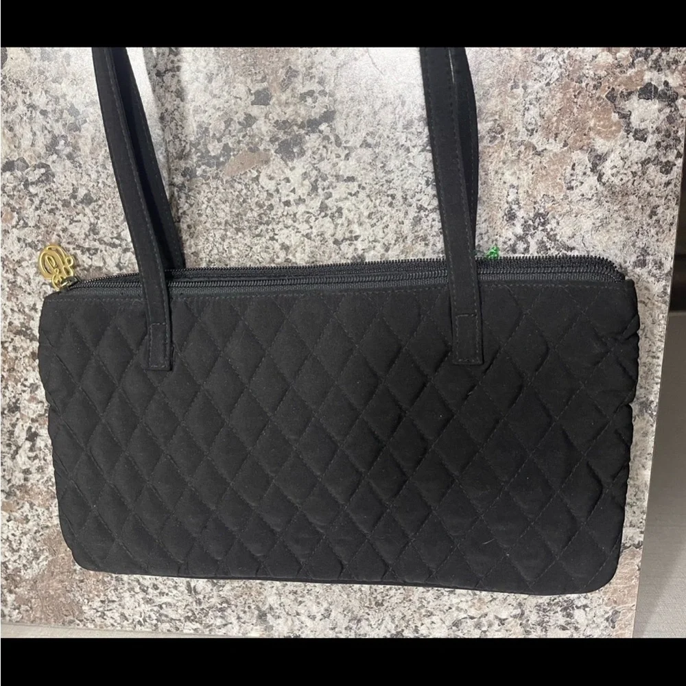 Vera Bradley Quilted Black Shoulder Bag - Picture 5 of 6